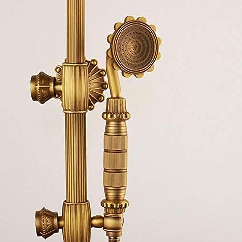 Antique Brass Hand-Held Wall-Mounted Bathroom Shower Set