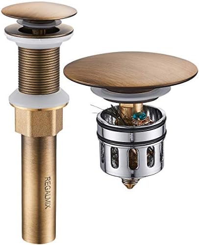 Antique Brass Pop-Up Drain
