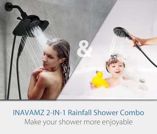 Black Dual-Purpose Shower Head Combo 10