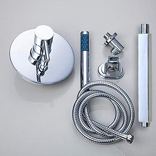 12 Inch Wall Mount Rain Shower Set with Chrome Handheld