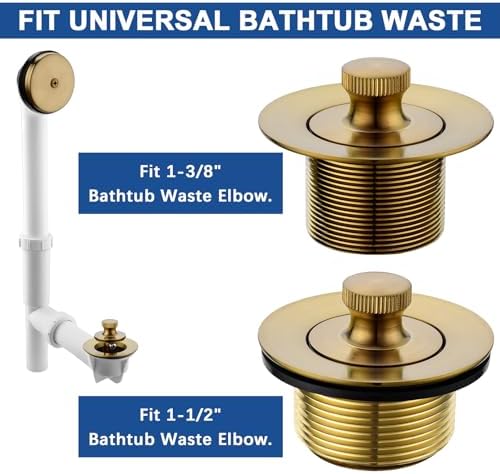 Enhanced Performance 1-58 Brass bathtub drain Kit