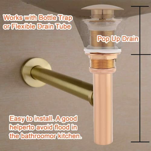 Enforose Sink Drain Stopper Rose Gold Design
