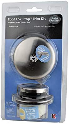 Keeney K826-71DSBN Foot Lok Stop Style Bath Drain Trim Kit - Brushed Nickel