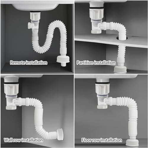 Bath Sink Drain Kit Effcient Drainage for 1-14 1-12 Drains