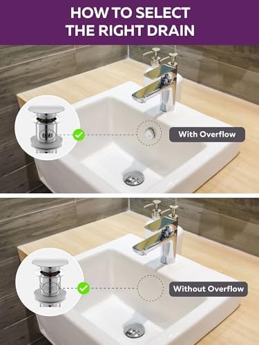 M ROSENFELD HOME 16-19 Chrome Bath Sink Drain No Overflow