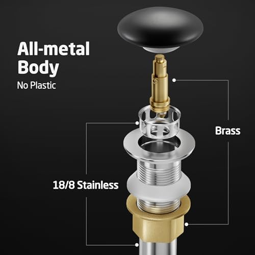 KES Black Pop Up Drain Stopper