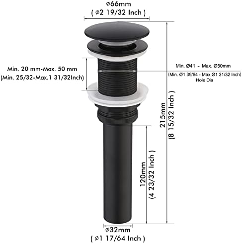 KES Pop-Up Sink Drain for Bathroom Fixtures