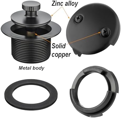 Durable yet stylish bathtub drain kit