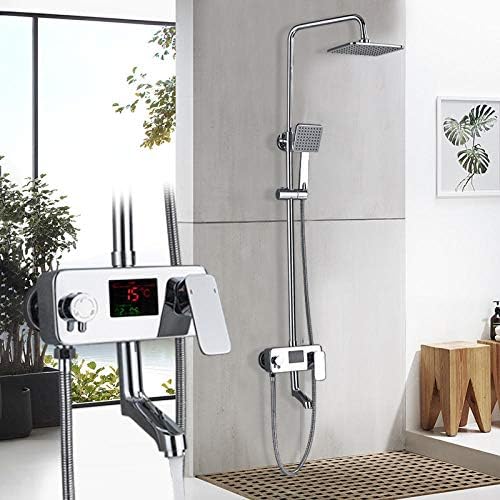 8 Digital Display In-Wall Shower Faucet with Mixing Handheld System
