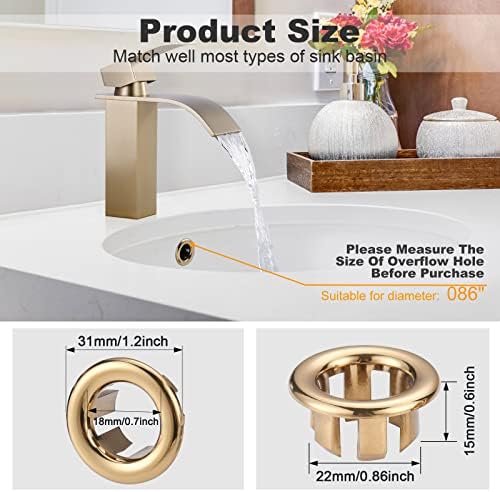 6-Piece Gold Sink Overflow Ring NATIVE US FIPPING