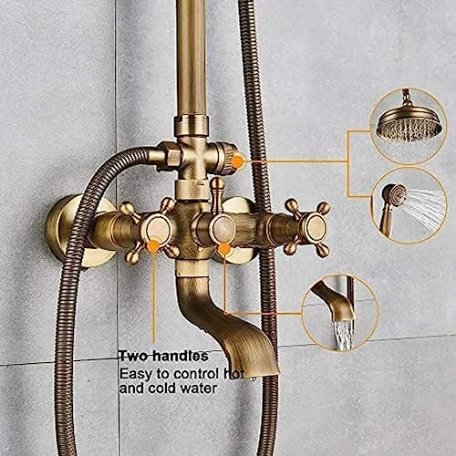 Wall-Mounted Shower Faucet with Rainfall Head T Ecki