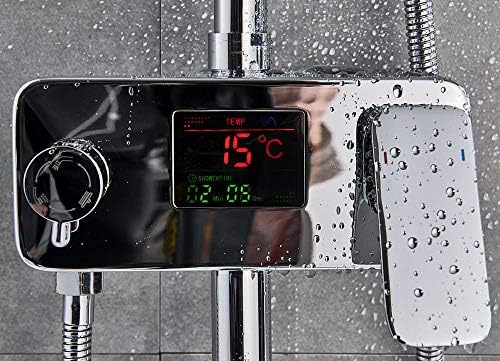 8 Digital Display In-Wall Shower Faucet with Mixing Handheld System