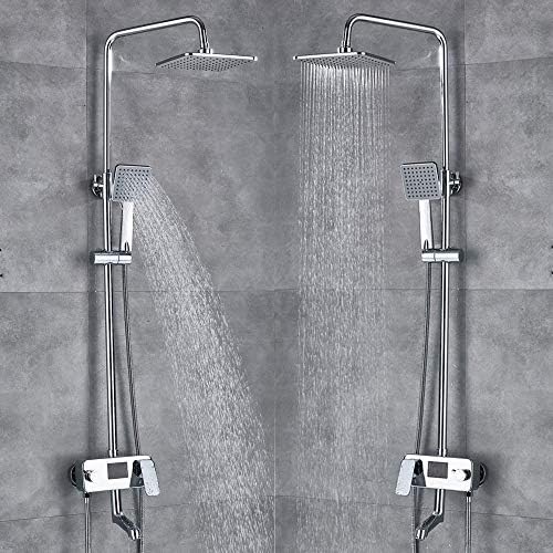 8 Digital Display In-Wall Shower Faucet with Mixing Handheld System