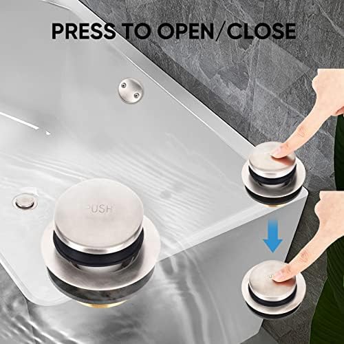 miniDownstat Brushed Nickel bathtub drain conversion kit