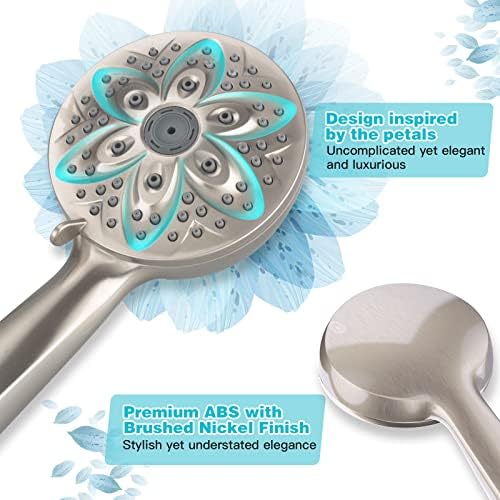 JDO Handheld Shower Head 6 Settings for Luxurious Showering