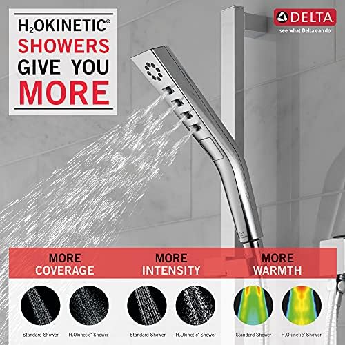 Delta Faucet 3-Spray H2Okinetic Slide Bar Hand Held Shower