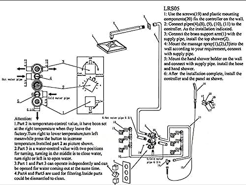 Wall-Mounted LED Rain shower System with 10-Inch Performance