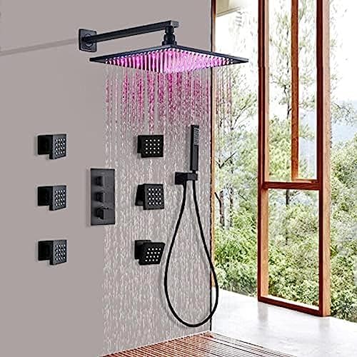 Wall-Mounted LED Rain shower System with 10-Inch Performance