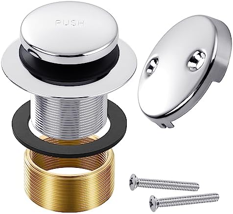 Chrome bathtub drain replacement kit for modern designs