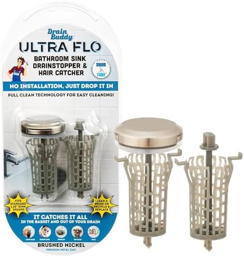 Drain Buddy Ultra Flo 2 in 1 Sink Stopper Hair Catcher 1