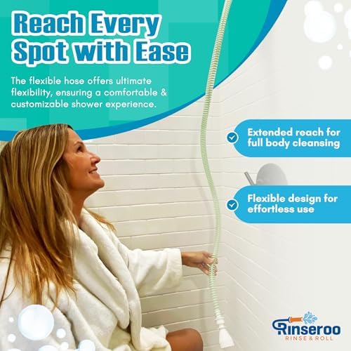 Rinseroo Removable Handheld Shower Hose 5ft