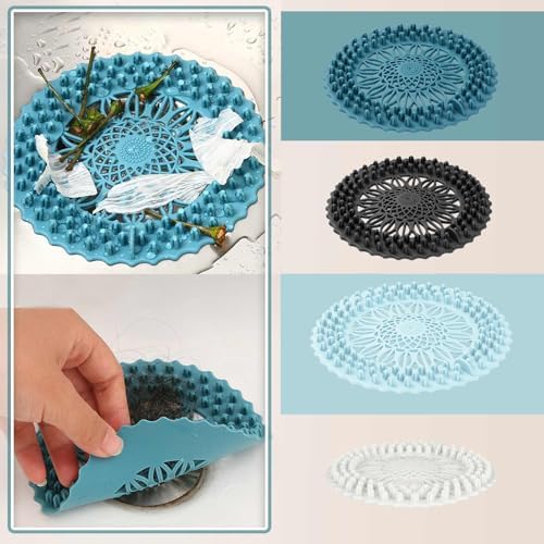 Upgraded Silicone Shower Drain Hair Catcher