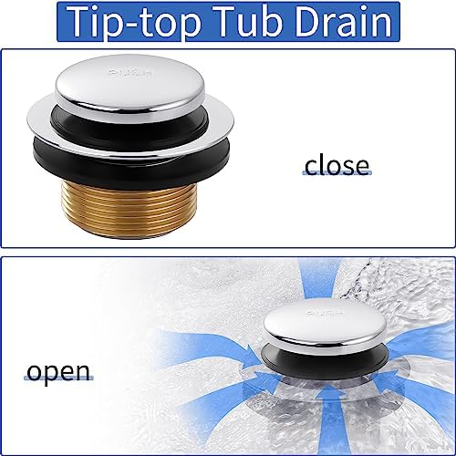 Chrome bathtub drain replacement kit for modern designs