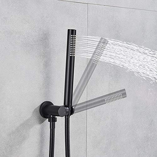 Huin Brass Black 16 Diverter Mixing Shower Head Set