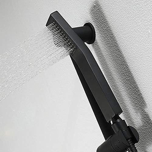TECKI Black Bronze bathtub rain shower mixer faucet set with diverter