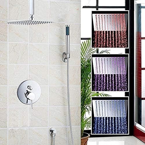 12 Inch Wall Mount Rain Shower Set with Chrome Handheld