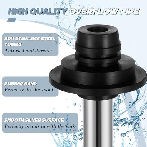 4 pieces universal bar sink overflow pipe stainless steel stopper