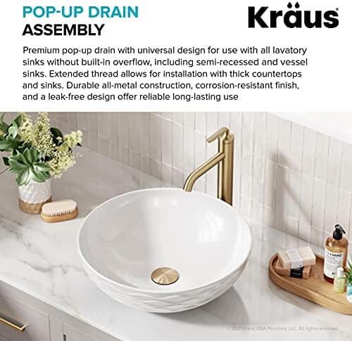 Kraus Enhanced Drain ez installation in brushed gold