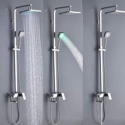 TECHI LED Bathtub Faucet Set with Rainfall Flow