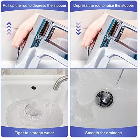 Enhon Pop Up Stoppers for Moen Drains Chrome