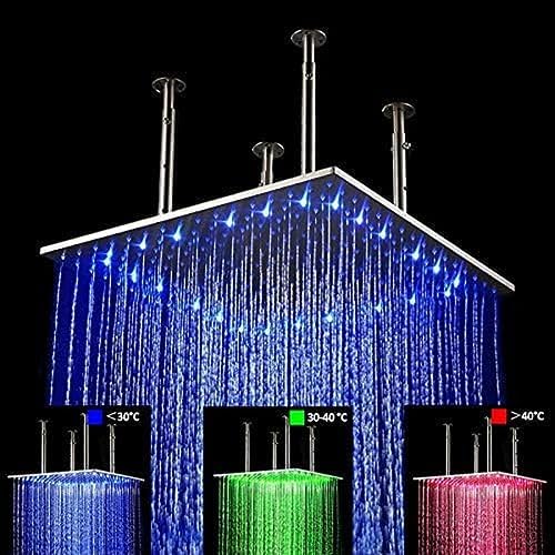 TECKI Luxury 20 Inch LED Bathroom Shower Head