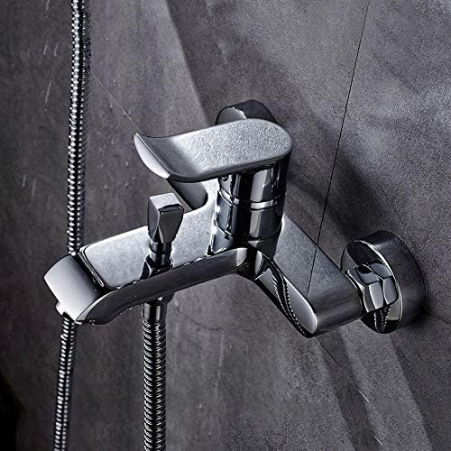 Wall-Mounted Bath Faucet with Handheld Shower Head