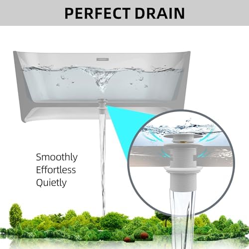 Ogonbrick Free Standing bathtub drain White