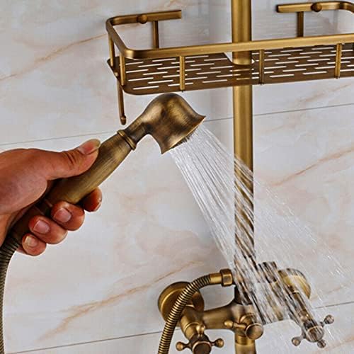 Huin 8-Inch Round Rainfall Shower Faucet Set