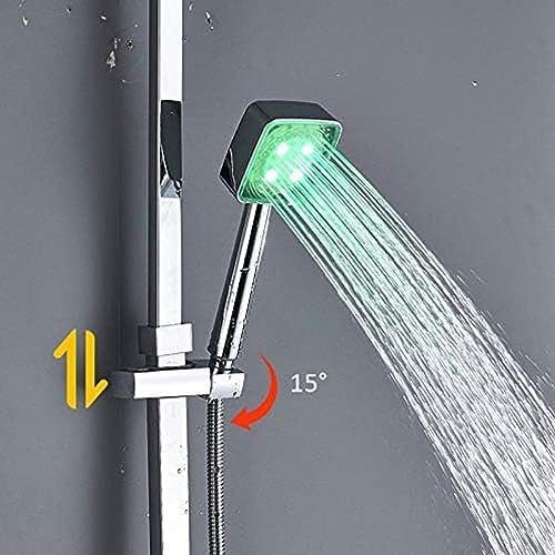 TECHI LED Bathtub Faucet Set with Rainfall Flow