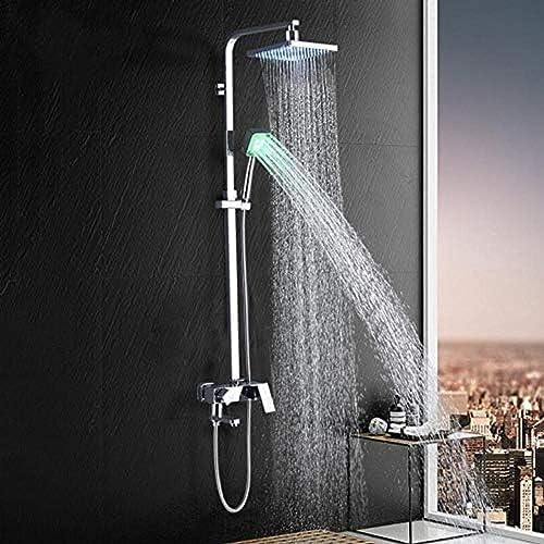 TECHI LED Bathtub Faucet Set with Rainfall Flow