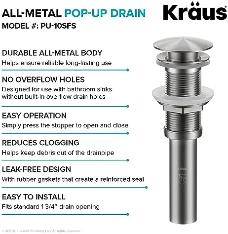 Kraus Sink Drains Matte Black