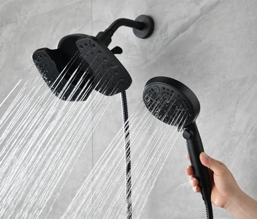 Black Dual-Purpose Shower Head Combo 10