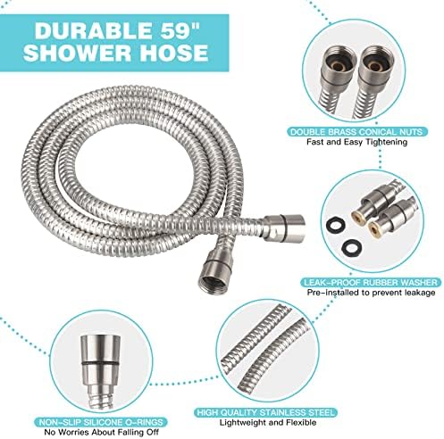 JDO Handheld Shower Head 6 Settings for Luxurious Showering