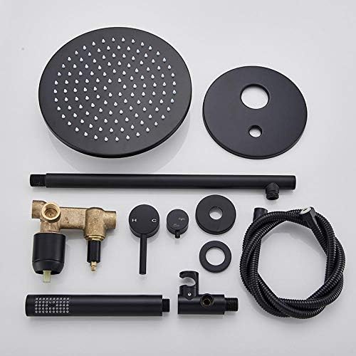 Premium Brass Black Bathroom Shower Set with Durable Components