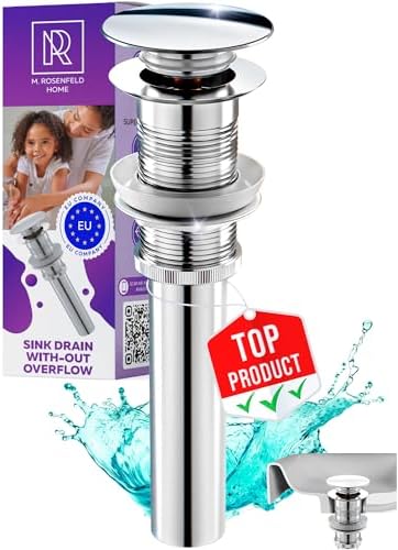 M ROSENFELD HOME 16-19 Chrome Bath Sink Drain No Overflow