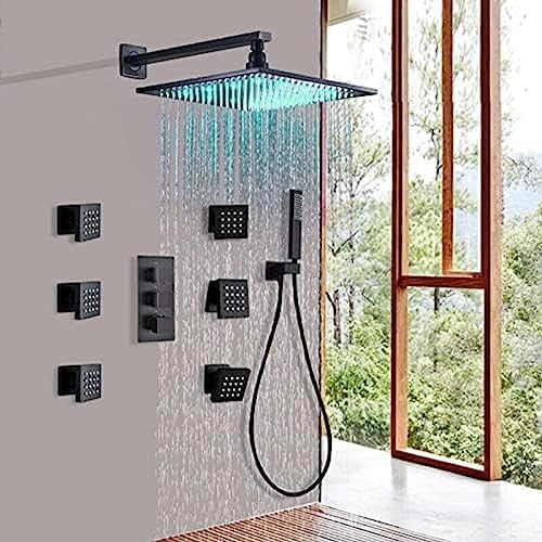 Wall-Mounted LED Rain shower System with 10-Inch Performance