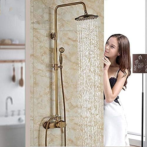 Retro-Style Shower Faucet Set Single Handle Antique Bathroom Faucet