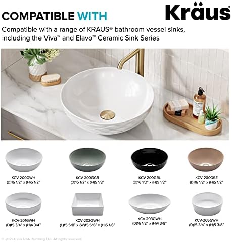 Kraus Enhanced Drain ez installation in brushed gold