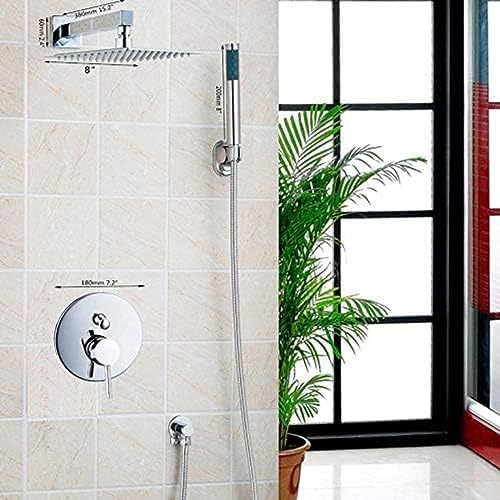 Luxury Chrome LED Rain Shower Head Faucet for Bathroom