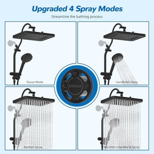 Hibbent Upgraded 13 Shower Head Combo